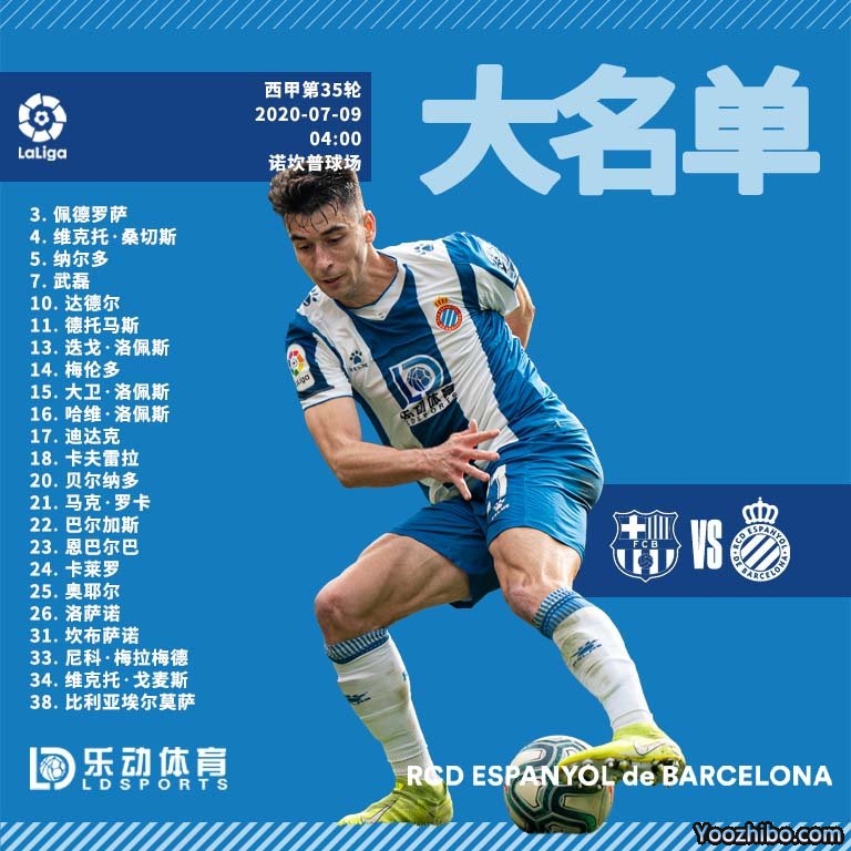 西班牙人vs<a href=/zuqiu360zb/barcelona/ target=_blank class=infotextkey>巴萨</a>大名单