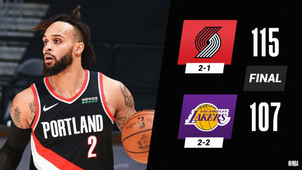 <a href=/lanqiu360zb/blazers/ target=_blank class=infotextkey>开拓者</a>115-107战胜<a href=/lanqiu360zb/lakers/ target=_blank class=infotextkey>湖人</a>