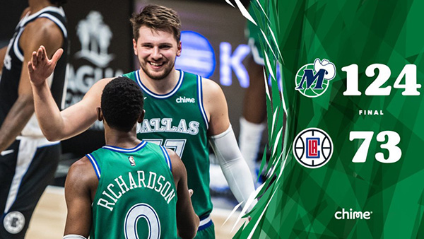 <a href=/lanqiu360zb/mavericks/ target=_blank class=infotextkey>独行侠</a>124-73大胜<a href=/lanqiu360zb/clippers/ target=_blank class=infotextkey>快船</a>队